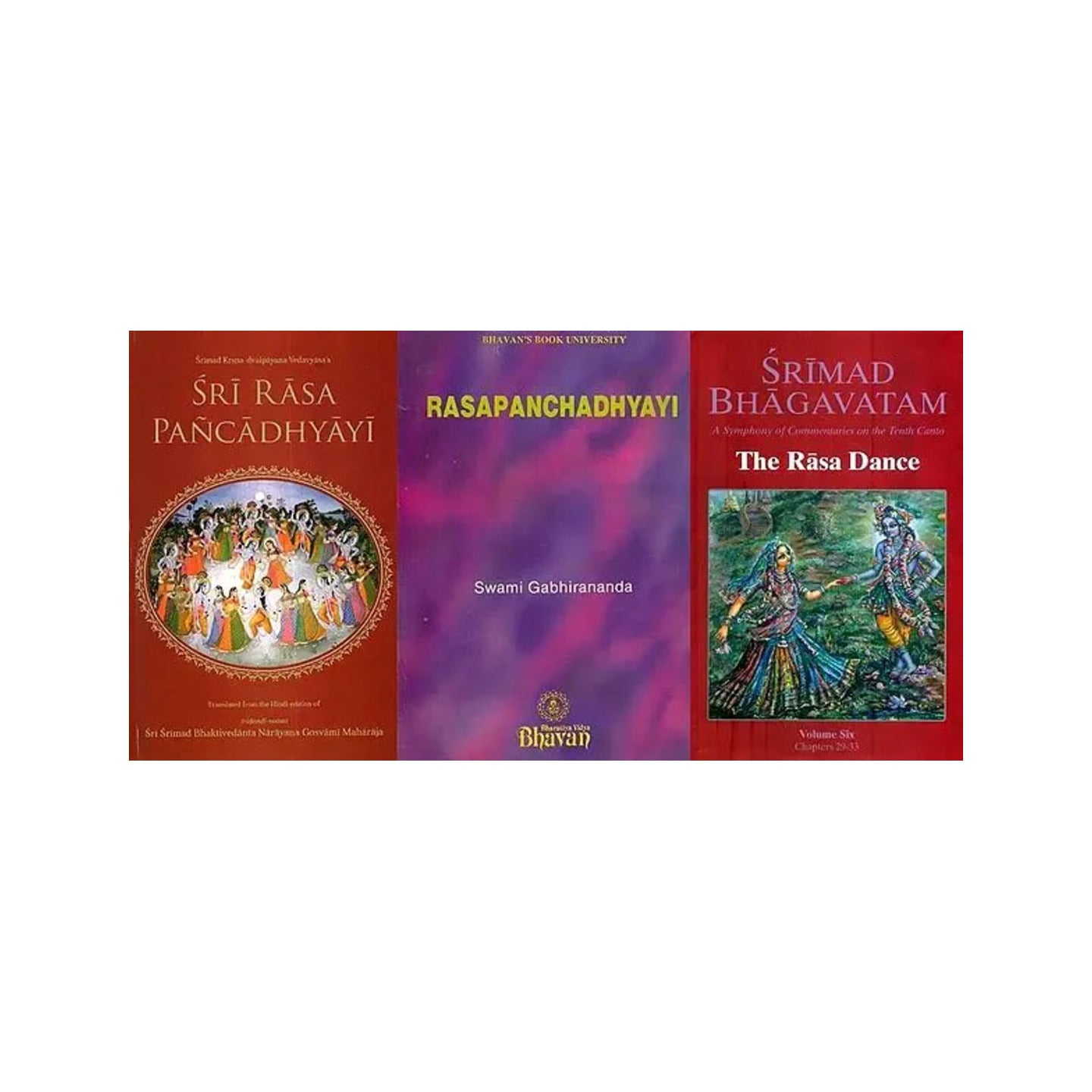 Krishna's Rasa Dance In The Srimad Bhagavatam (Set Of 3 Books) - Totally Indian