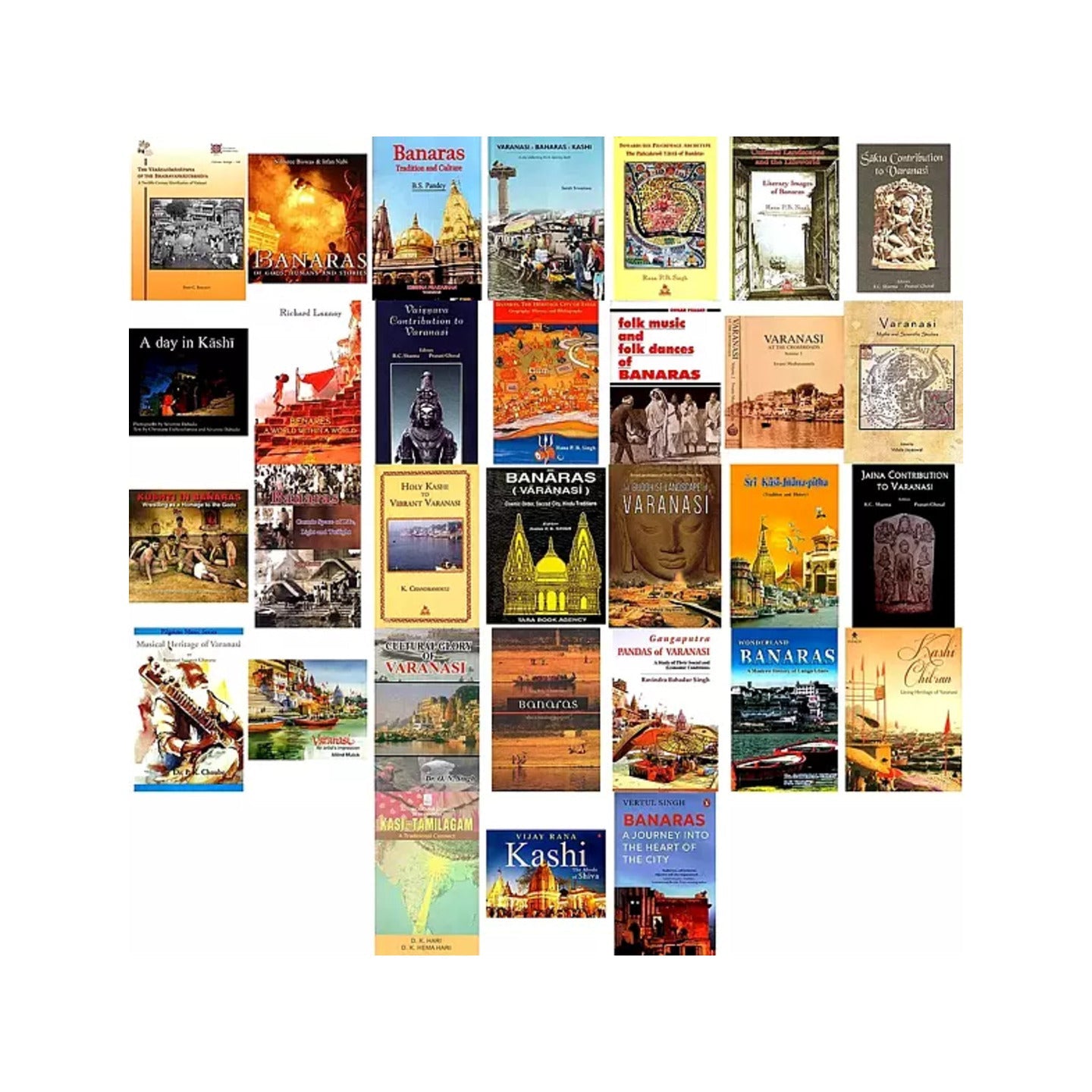 Books On Shiva's City Varanasi: Kashi (Set Of 32 Titles) - Totally Indian