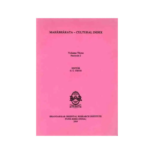 Mahabharata- Cultural Index (Volume-3, Fascicule 2) - Totally Indian