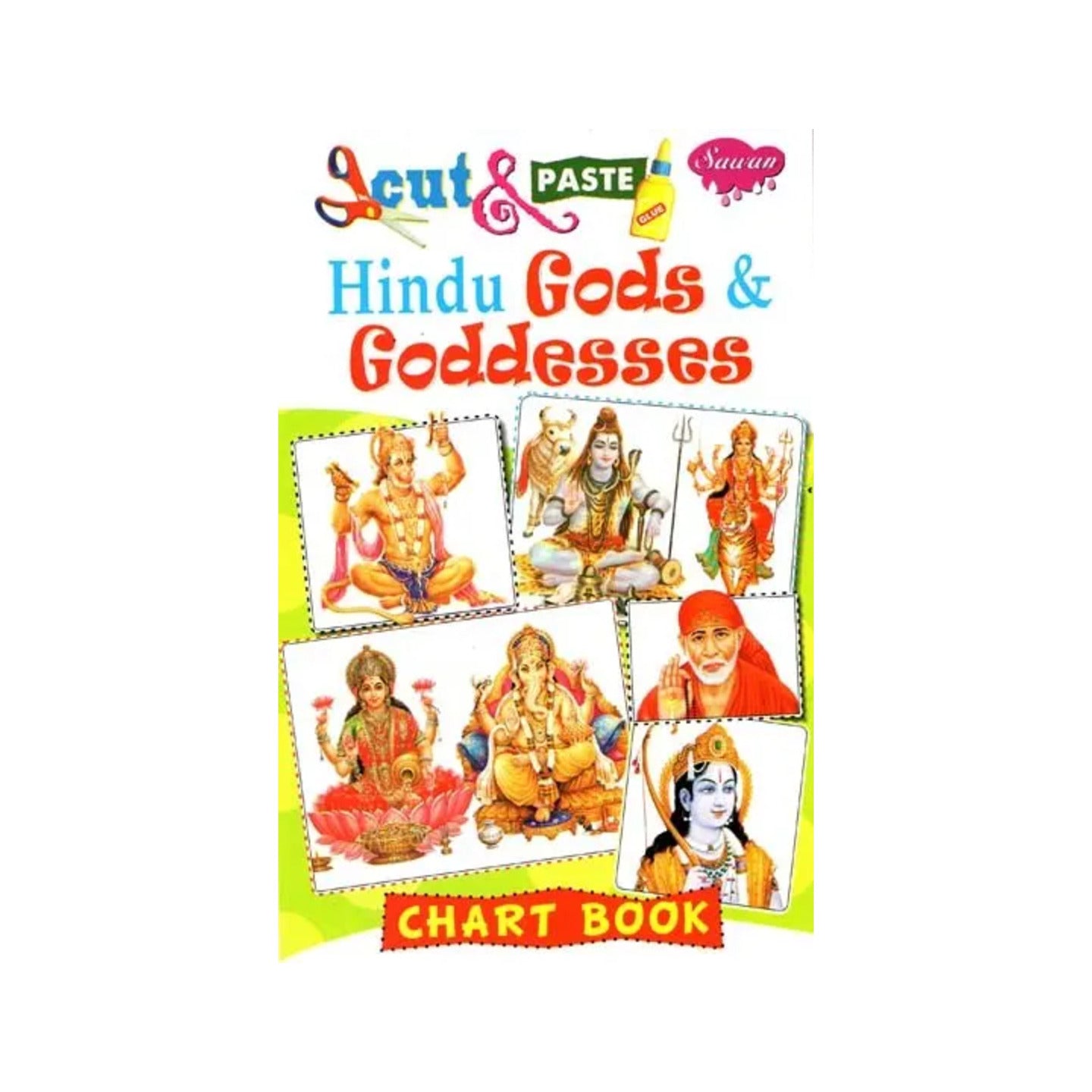 Cut & Paste: Hindu Gods & Goddesses (Chart Book) - Totally Indian