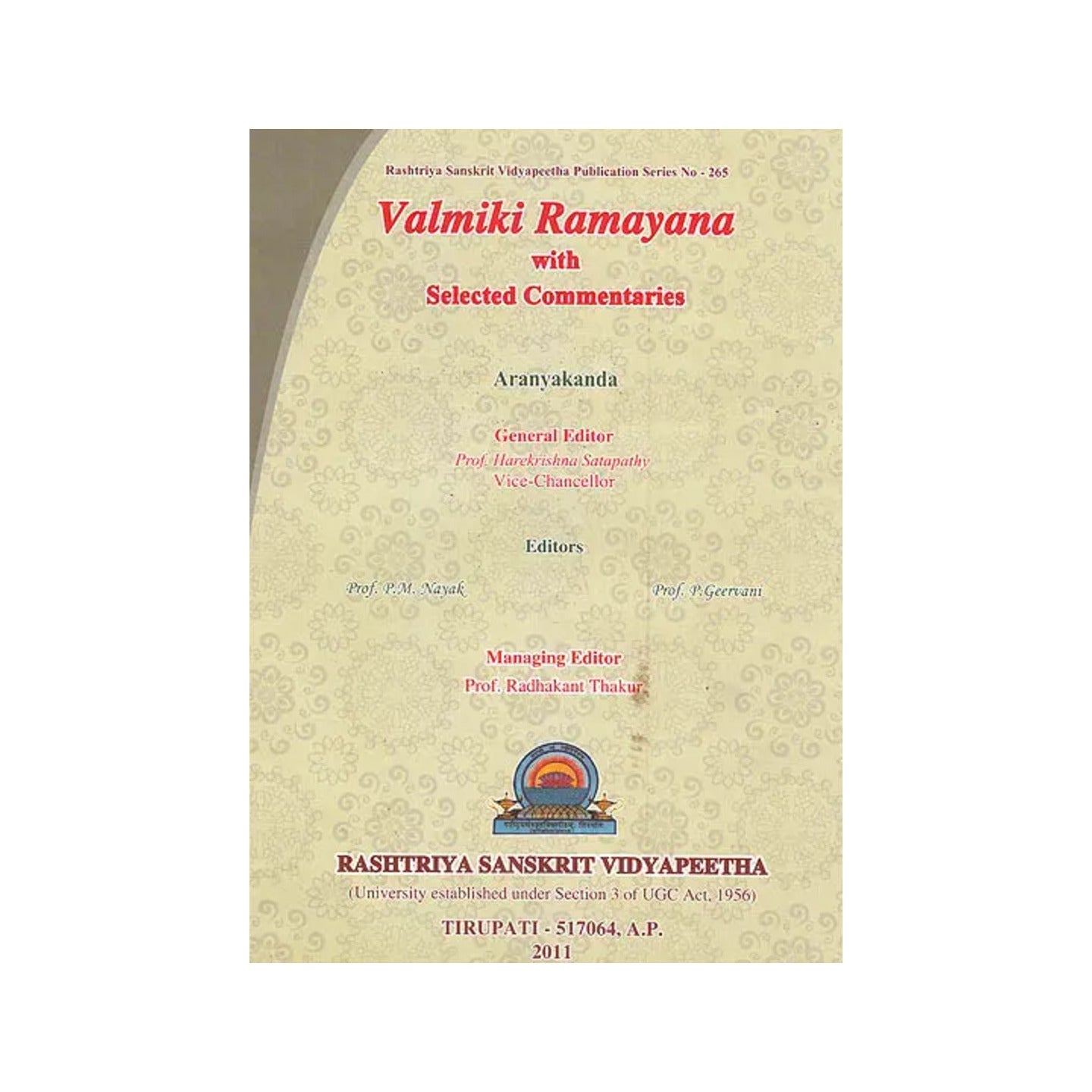 Valmiki Ramayana: Aranyakanda (With Sanskrit Text, Roman Transliteration, Word-to-word Meaning And English Translation)) - Totally Indian