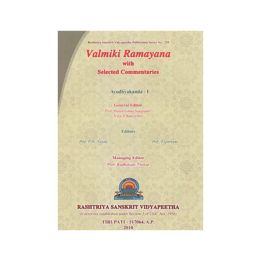 Valmiki Ramayana: Ayodhyakanda - Volume I ( (With Sanskrit Text, Roman Transliteration, Word-to-word Meaning And English Translation)) - Totally Indian