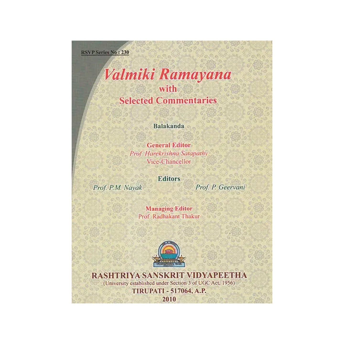 Valmiki Ramayana: Balakanda (With Sanskrit Text, Roman Transliteration, Word-to-word Meaning And English Translation) - Totally Indian