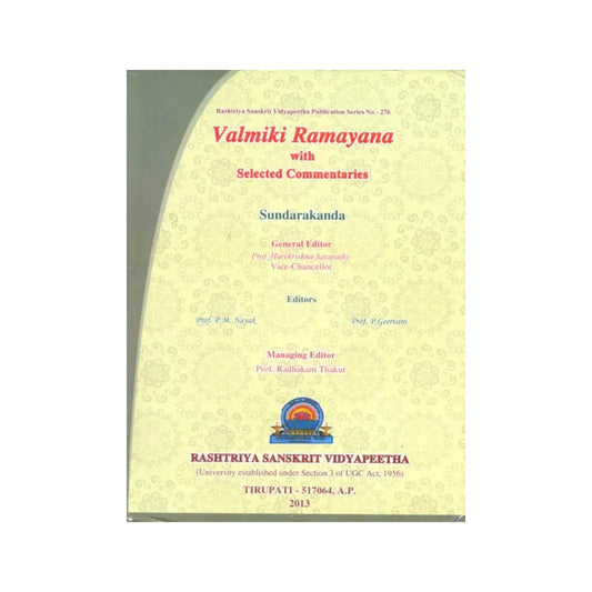 Valmiki Ramayana: Sundarakanda (With Selected Commentaries) ((With Sanskrit Text, Roman Transliteration, Word-to-word Meaning And English Translation)) - Totally Indian