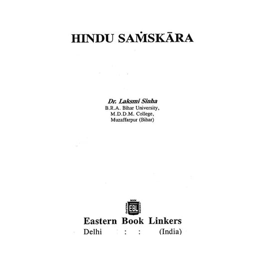 Hindu Samskara (An Old And Rare Book) - Totally Indian