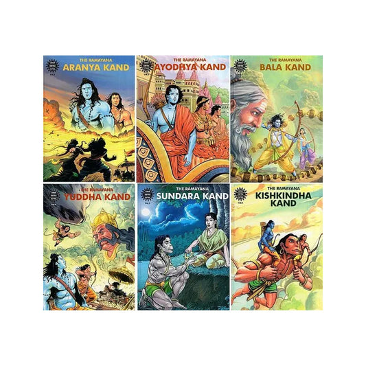 Valmiki's Ramayana (Set Of 6 Hardbound Comics) - Totally Indian