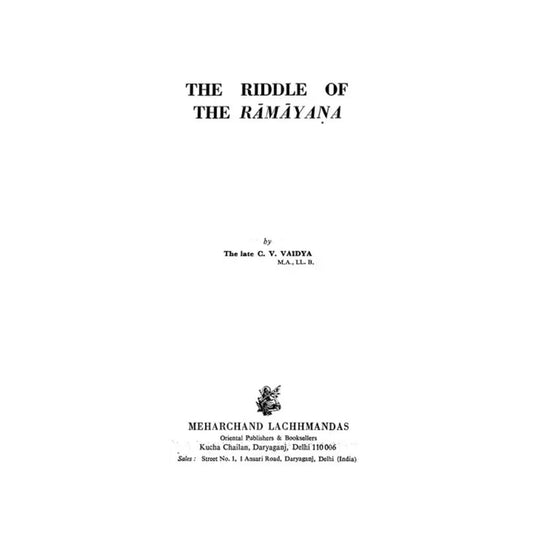 The Riddle Of The Ramayana (An Old And Rare Book) - Totally Indian