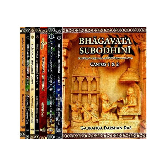 Bhagavata Subodhini : Enriching The Experience Of Srimad Bhagavatam Study : Cantos 1 - 10 (Set Of 8 Books) - Totally Indian