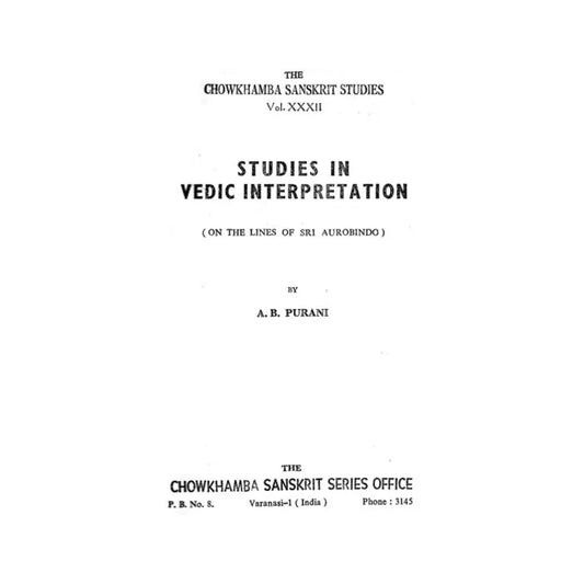 Studies In Vedic Interpretation: On - Totally Indian