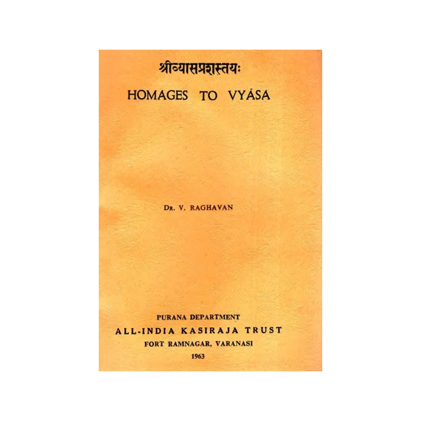 Homages To Vyasa (An Old And Rare Book) - Totally Indian