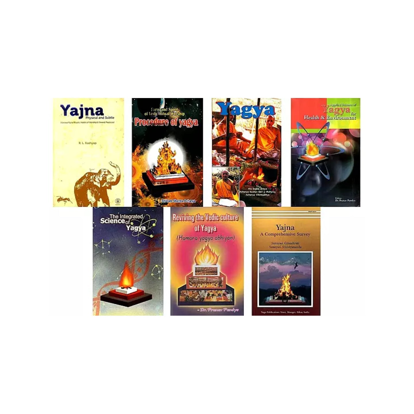 Yajna: Physical And Symbolic (Set Of 7 Books) - Totally Indian