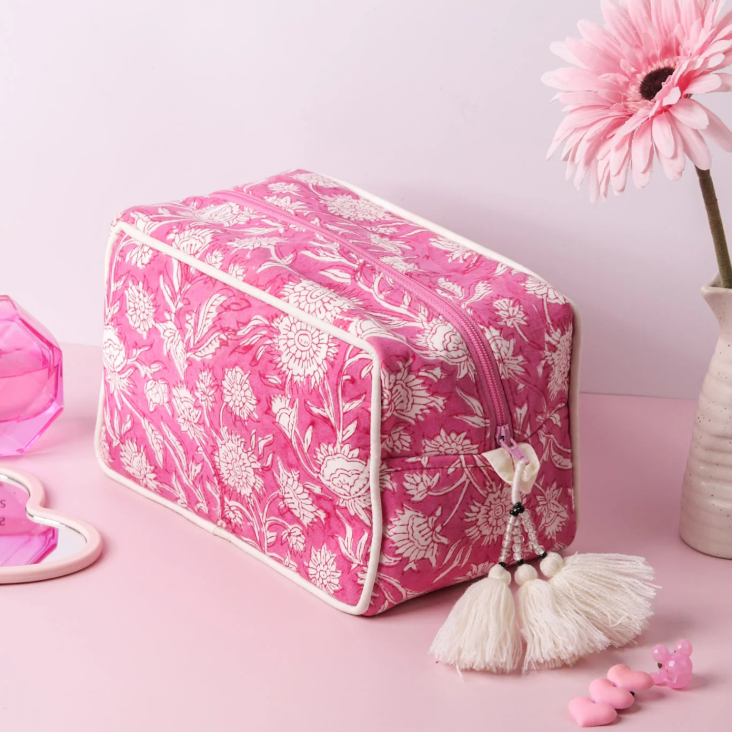 Ayuda Homes - Gulabi - Multi Utility Pouch - Totally Indian