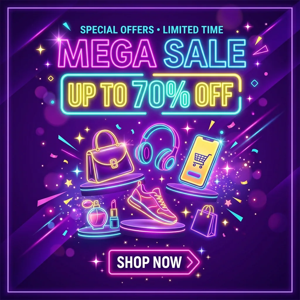 Mega Sale up to 70% Off
